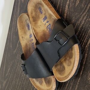 Birkenstock Betula Black Sandals Womens 7 Walking Hiking Granola girl